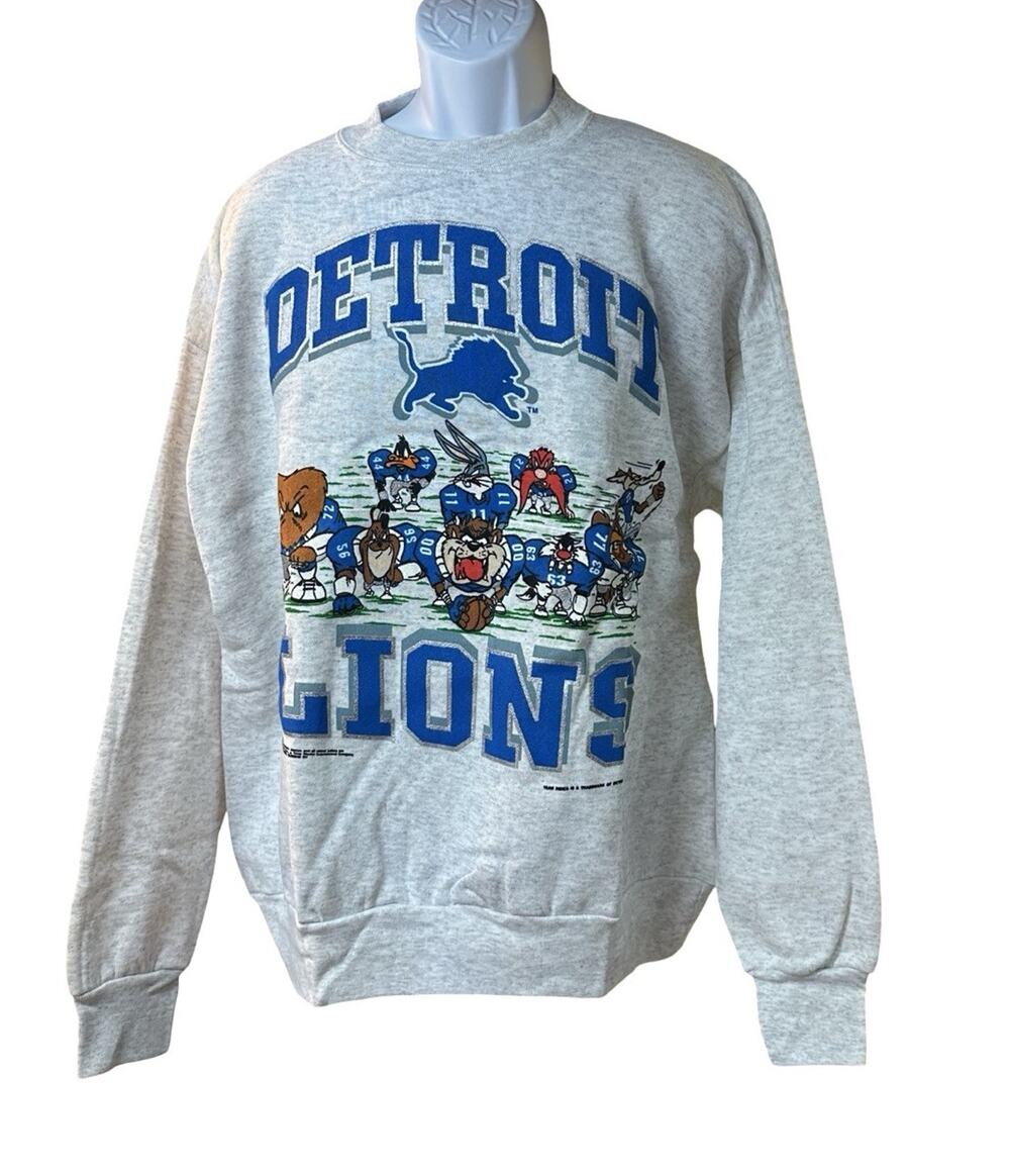 Vintage 1993 Detroit Lions Looney Tunes Sweatshirt XL NWT NFL Changes USA